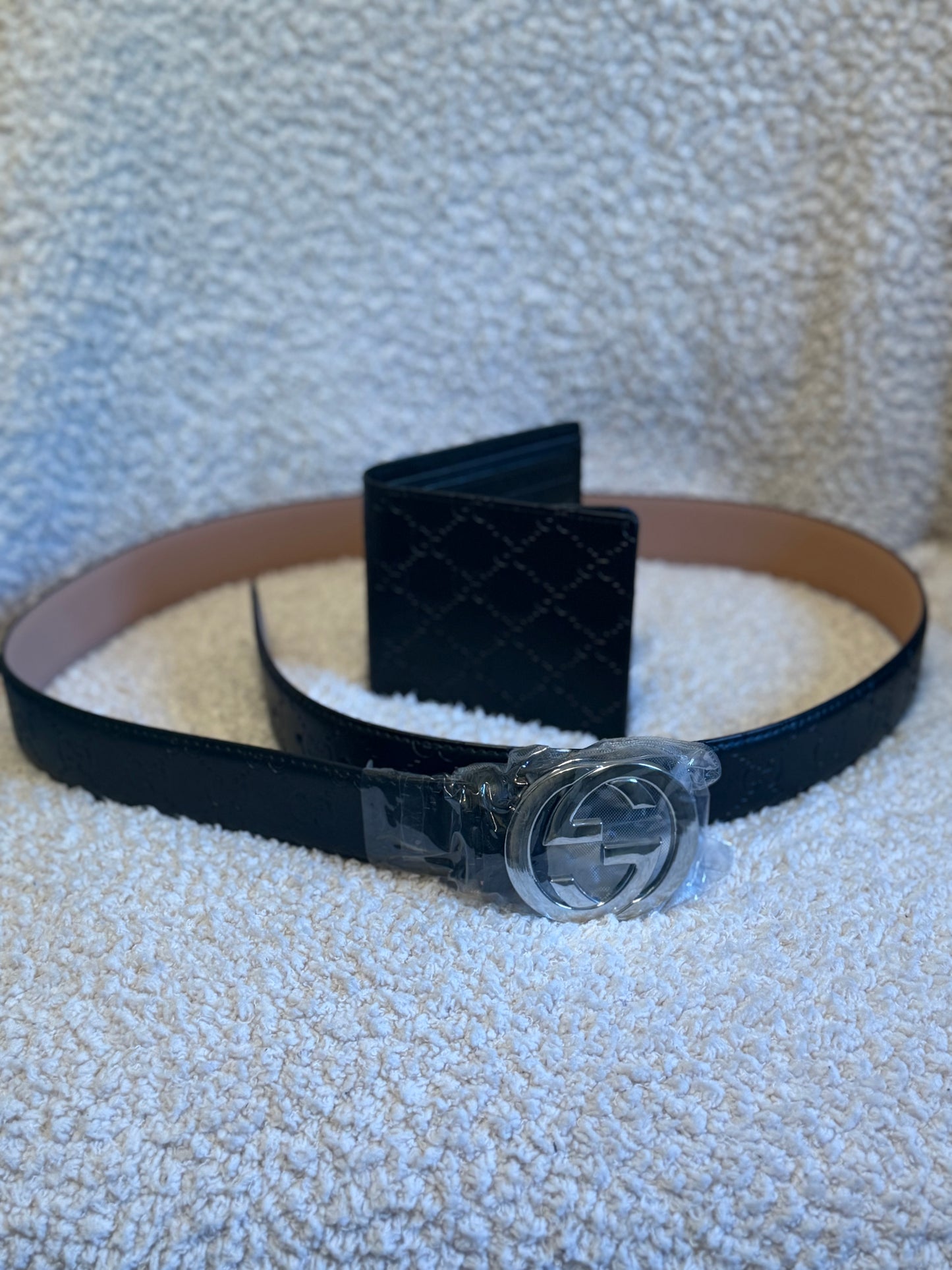 Black GG Belt & Wallet